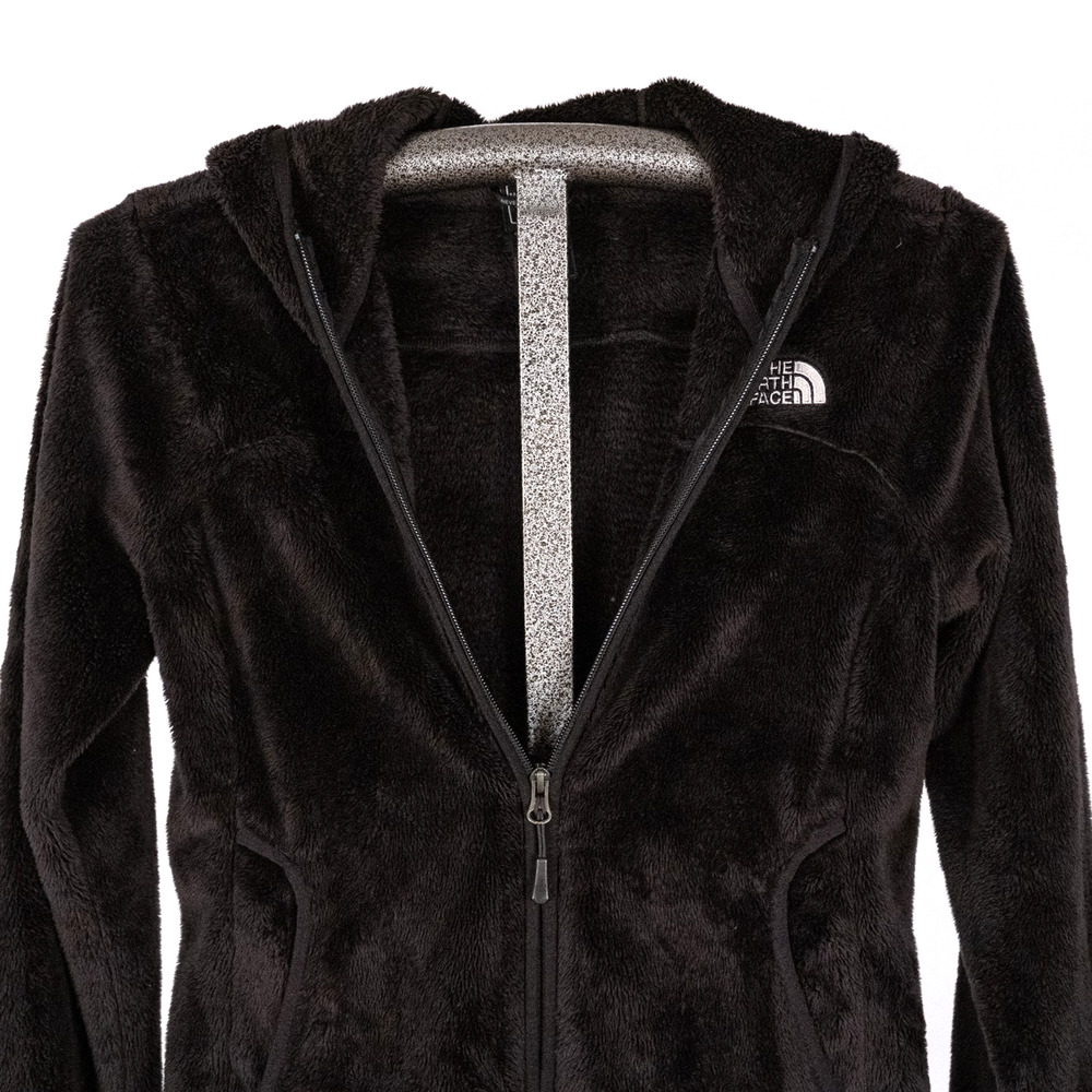 The North Face Women's Extra Soft High Pile Fleece Jacket SMALL Black Cozy Cabin - Picture 2 of 8